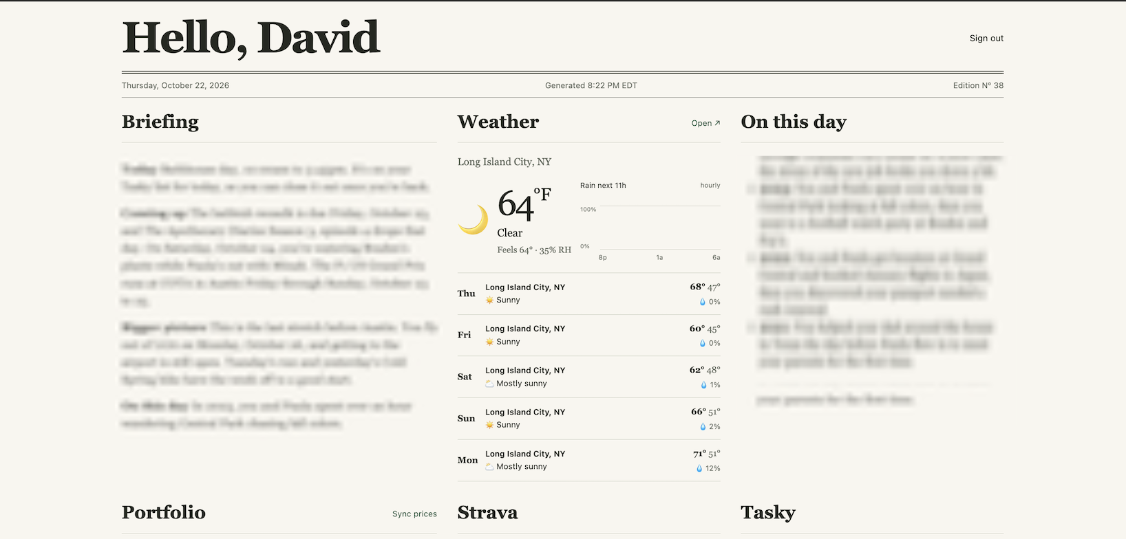 Homepage demo